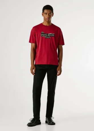 T-shirt con stampa logo e vestibilità regolare