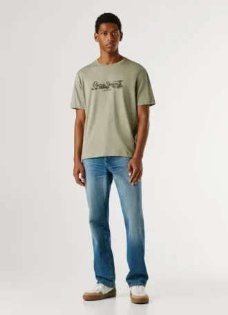 T-shirt con stampa logo e vestibilità regolare