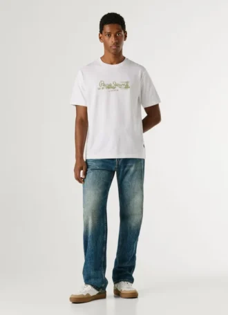 T-shirt con stampa logo e vestibilità regolare