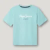 T-shirt con stampa logo e vestibilità regolare T-shirt con stampa logo e vestibilità regolare