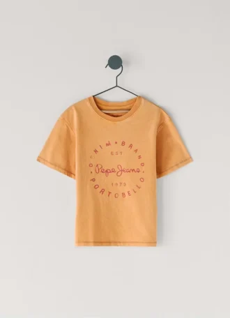 T-shirt dalla vestibilità comoda con stampa del logo T-shirt dalla vestibilità comoda con stampa del logo