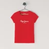 T-shirt slim fit con logo glitterato T-shirt slim fit con logo glitterato
