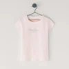 T-shirt slim fit con logo glitterato T-shirt slim fit con logo glitterato