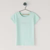 T-shirt slim fit con logo glitterato T-shirt slim fit con logo glitterato