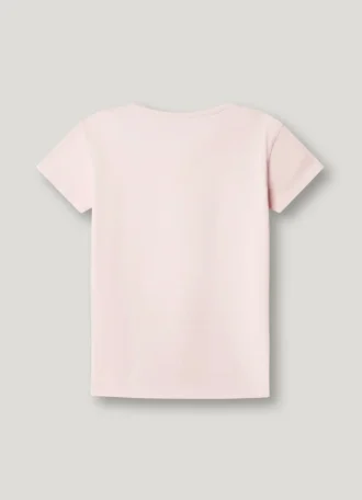T-shirt slim fit con logo glitterato