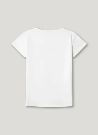 T-shirt slim fit con logo glitterato