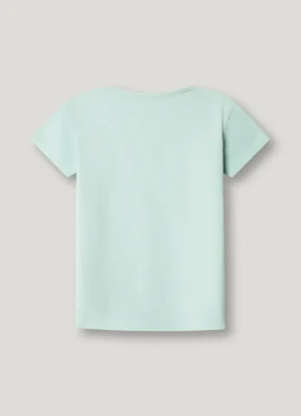 T-shirt slim fit con logo glitterato