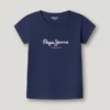 T-shirt slim fit con logo glitterato T-shirt slim fit con logo glitterato