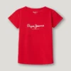 T-shirt slim fit con logo glitterato T-shirt slim fit con logo glitterato