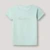 T-shirt slim fit con logo glitterato T-shirt slim fit con logo glitterato
