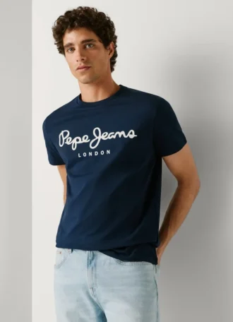 T-shirt slim fit con stampa logo