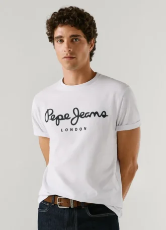 T-shirt slim fit con stampa logo