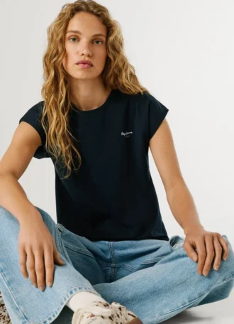 T-shirt slim fit con stampa logo