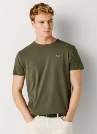 T-shirt slim fit con stampa logo