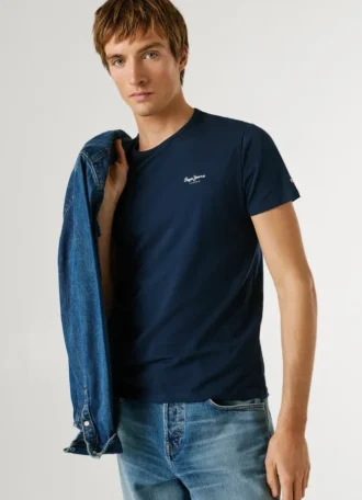 T-shirt slim fit con stampa logo