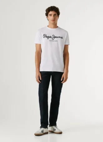 T-shirt slim fit con stampa logo