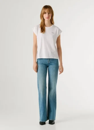 T-shirt slim fit con stampa logo