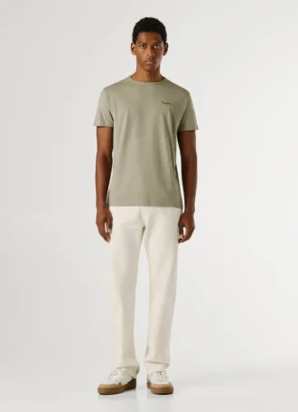 T-shirt slim fit con stampa logo