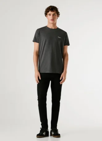 T-shirt slim fit con stampa logo