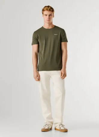 T-shirt slim fit con stampa logo