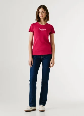 T-shirt slim fit con stampa logo