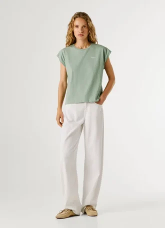 T-shirt slim fit con stampa logo