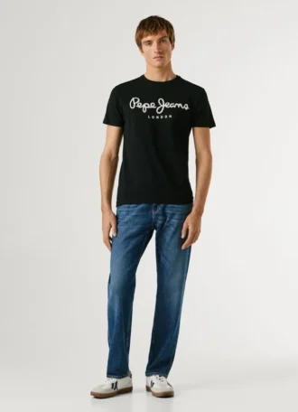 T-shirt slim fit con stampa logo