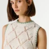 Top a rombi in punto traforato Top a rombi in punto traforato