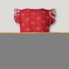 Top con scollo a V e stampa floreale