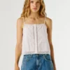 Top con spalline e dettagli traforati Top con spalline e dettagli traforati