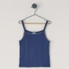 Top con spalline in maglia pointelle Top con spalline in maglia pointelle