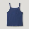Top con spalline in maglia pointelle Top con spalline in maglia pointelle