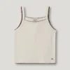 Top con spalline in maglia pointelle Top con spalline in maglia pointelle