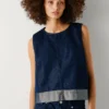 Top in denim dalla vestibilità squadrata Top in denim dalla vestibilità squadrata