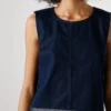 Top in denim dalla vestibilità squadrata Top in denim dalla vestibilità squadrata