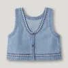 Top in denim senza maniche Top in denim senza maniche
