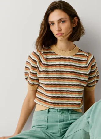 Top in maglia a righe