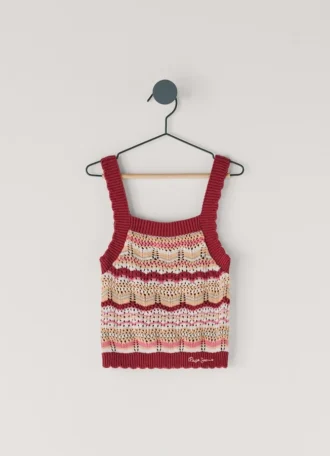 Top in maglia a righe
