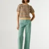 Top in maglia a righe