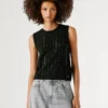 Top in maglia con paillettes Top in maglia con paillettes