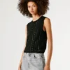 Top in maglia con paillettes Top in maglia con paillettes