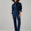 Tuta lunga in denim dalla vestibilità regolare Tuta lunga in denim dalla vestibilità regolare