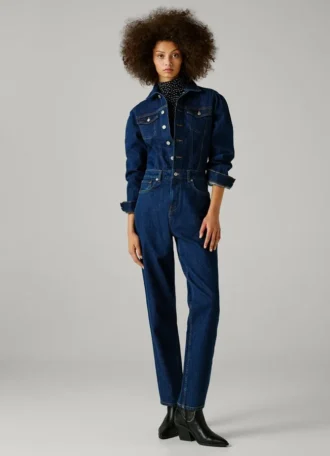 Tuta lunga in denim dalla vestibilità regolare