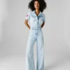 Tuta lunga in denim dalla vestibilità regolare Tuta lunga in denim dalla vestibilità regolare