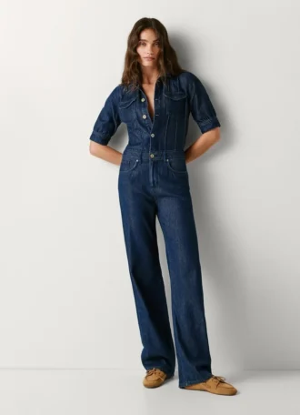 Tuta lunga in denim dalla vestibilità regolare