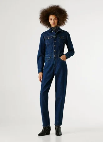 Tuta lunga in denim dalla vestibilità regolare