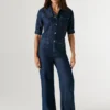 Tuta lunga in denim dalla vestibilità regolare Tuta lunga in denim dalla vestibilità regolare