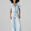 Tuta lunga in denim dalla vestibilità regolare Tuta lunga in denim dalla vestibilità regolare