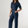 Tuta lunga in denim dalla vestibilità regolare Tuta lunga in denim dalla vestibilità regolare