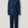 Tuta lunga in denim dalla vestibilità regolare Tuta lunga in denim dalla vestibilità regolare